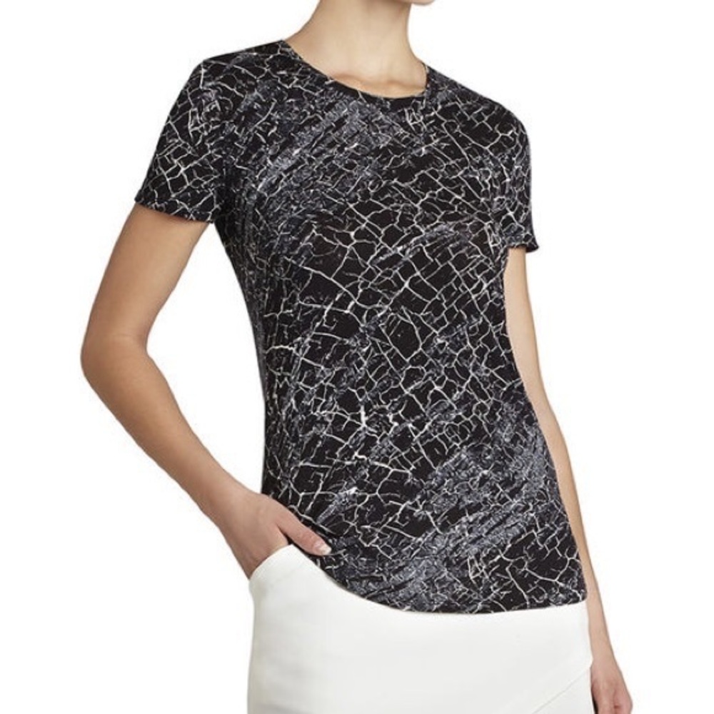 BCBGMaxAzria Cassia top - black & white